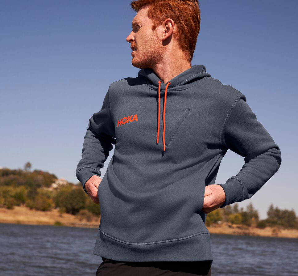 Hoka One One Hoodie Hoodie Herr Blå | 62ZPQEIBO