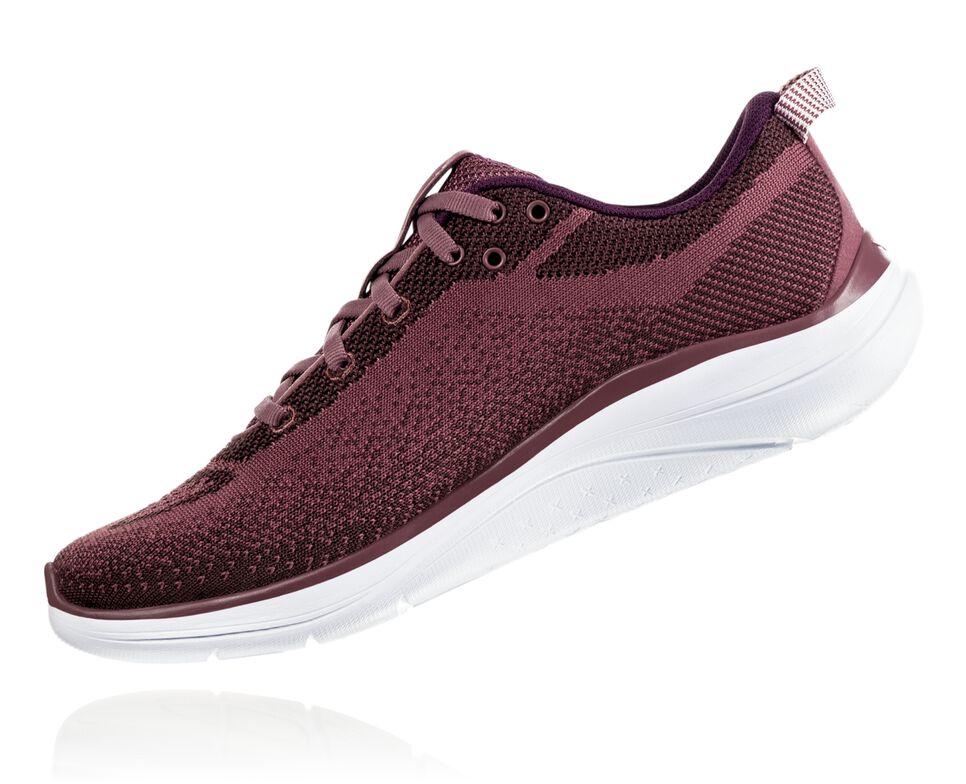 Hoka One One Hupana Flow Stabila Löparskor Dam Rosa Bruna Mörk | 89QAHITFO