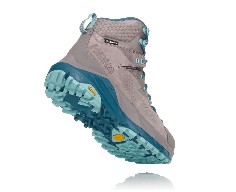 Hoka One One Kaha GORE-TEX Vandringskängor Dam Frost Gray / Aqua Haze | 20YKAXFEL