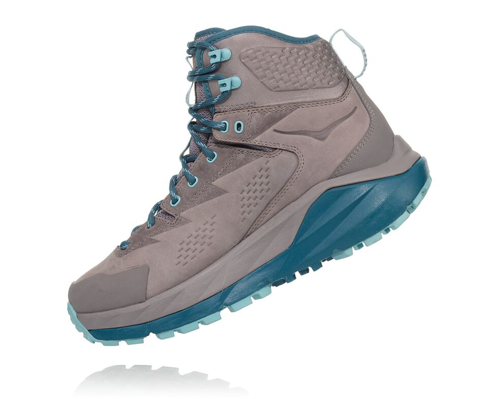 Hoka One One Kaha GORE-TEX Vandringskängor Dam Frost Gray / Aqua Haze | 20YKAXFEL