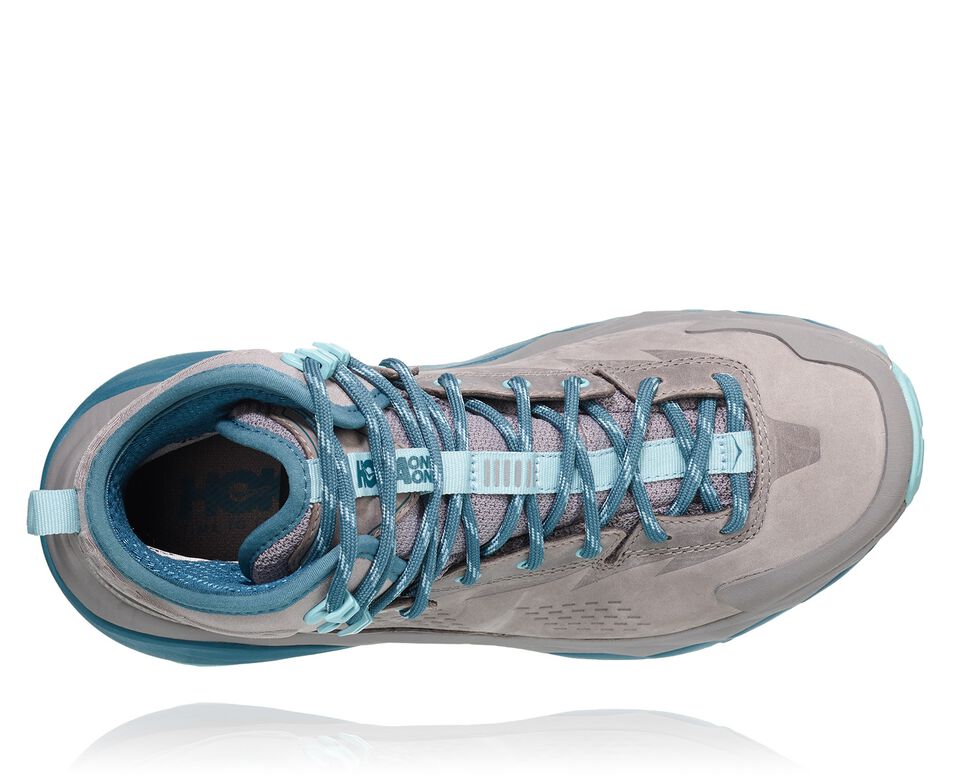 Hoka One One Kaha GORE-TEX Vandringskängor Dam Frost Gray / Aqua Haze | 20YKAXFEL