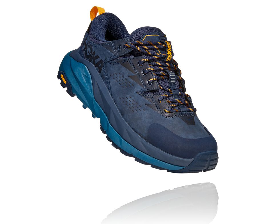 Hoka One One Kaha Low GORE-TEX Vandringskängor Dam Svarta Blå | 39XQSNFPJ