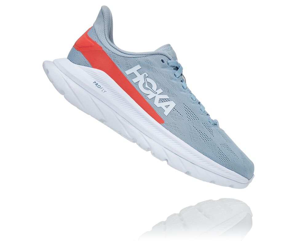 Hoka One One Mach 4 Stabila Löparskor Dam Blå Korall | 49OWFMGSJ