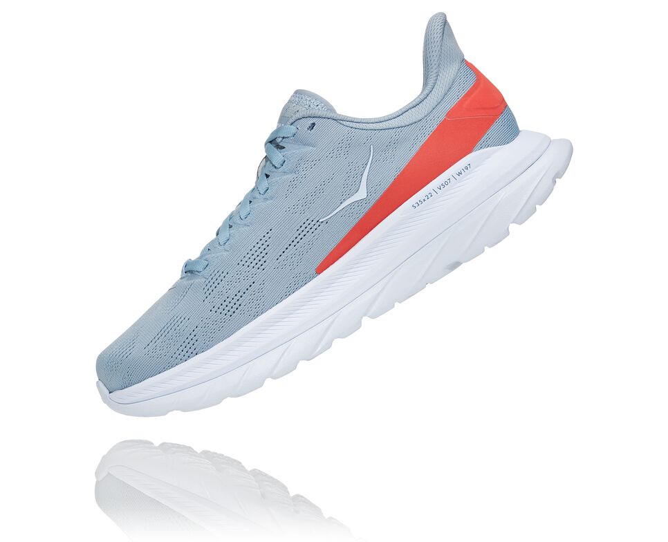 Hoka One One Mach 4 Stabila Löparskor Dam Blå Korall | 49OWFMGSJ