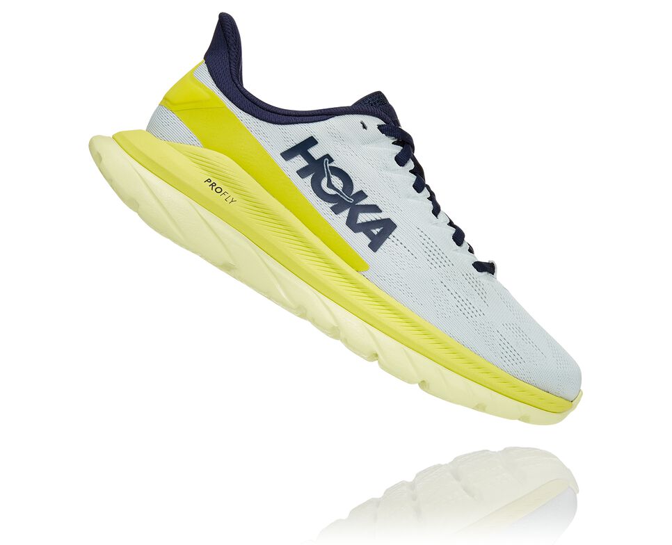 Hoka One One Mach 4 Stabila Löparskor Herr Blå Blommiga | 27XLPSOTK