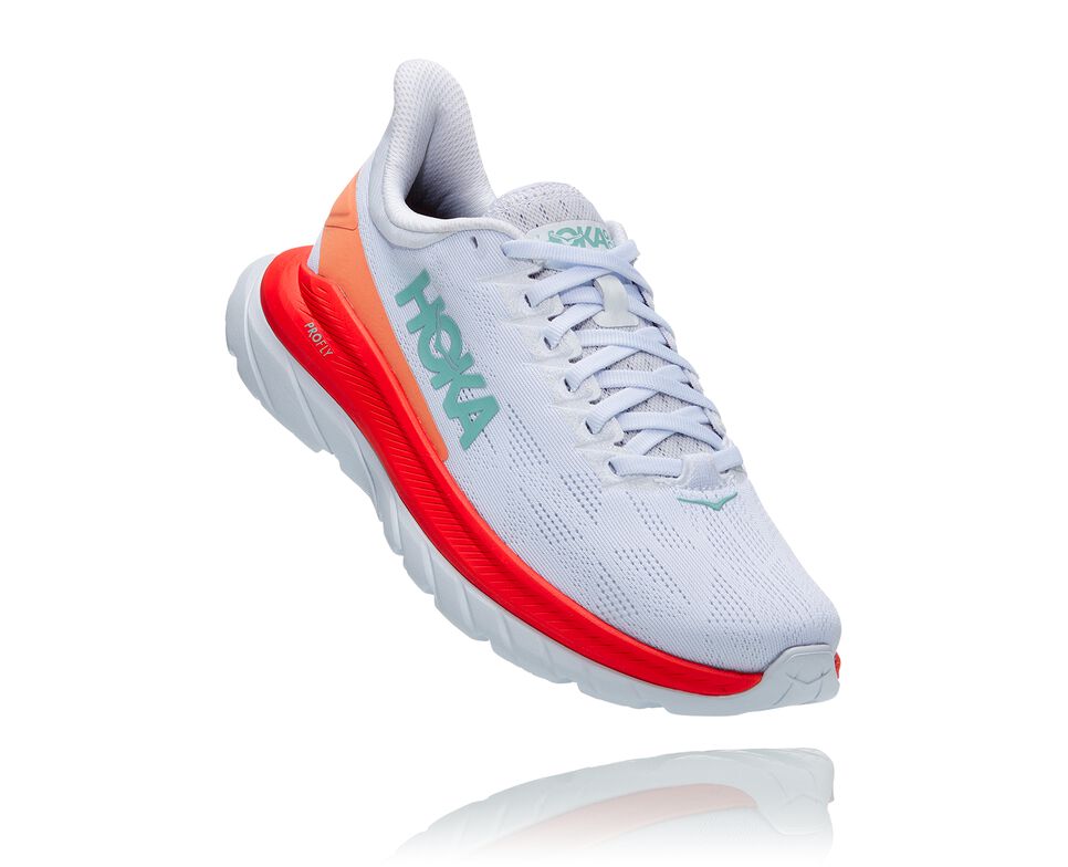 Hoka One One Mach 4 Stabila Löparskor Herr Vita | 59SIYEQOB