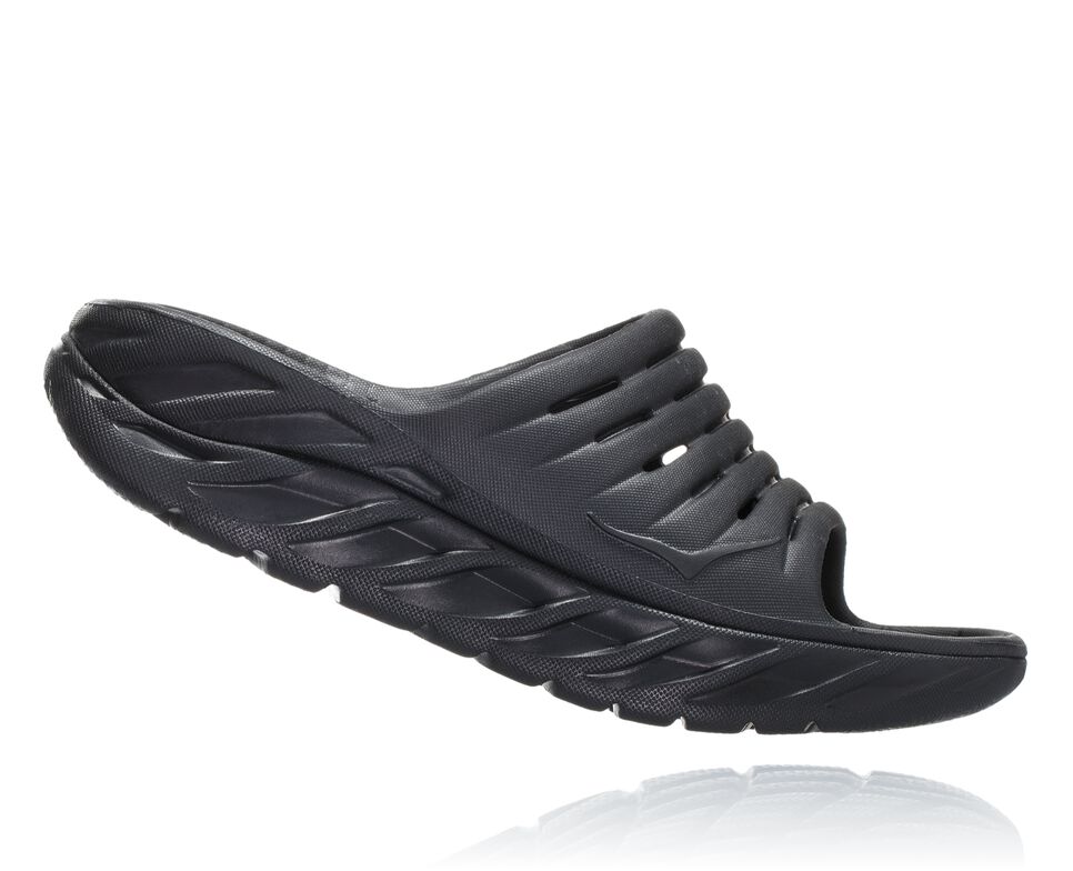 Hoka One One ORA Recovery Badtofflor Dam Svarta Svarta | 67GSHKBRJ