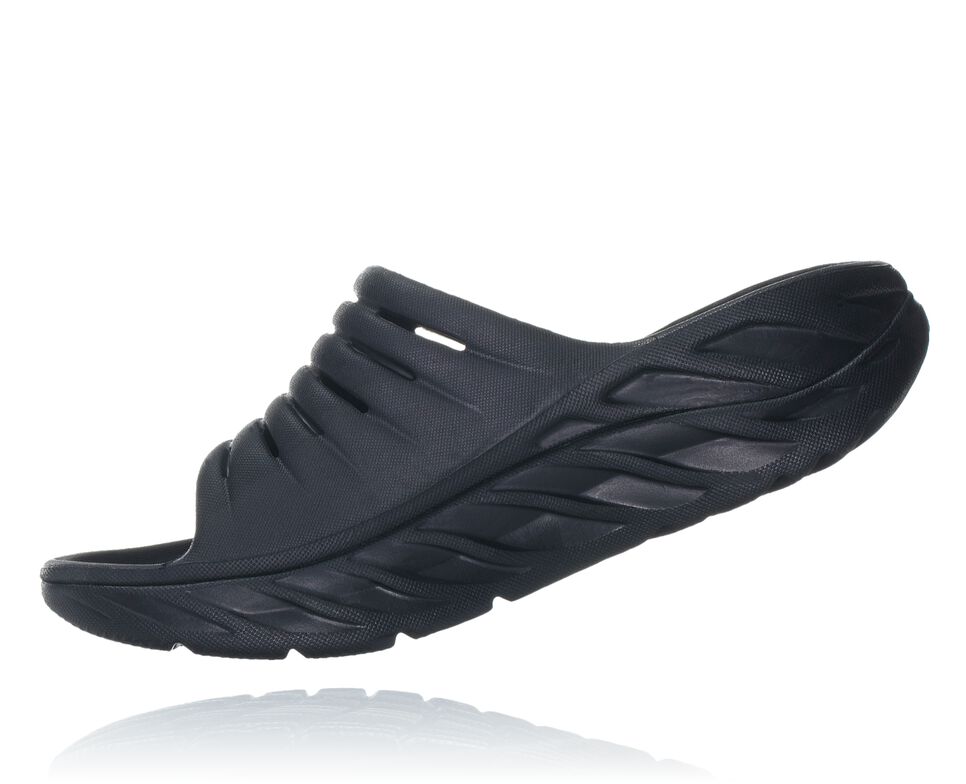 Hoka One One ORA Recovery Badtofflor Dam Svarta Svarta | 67GSHKBRJ