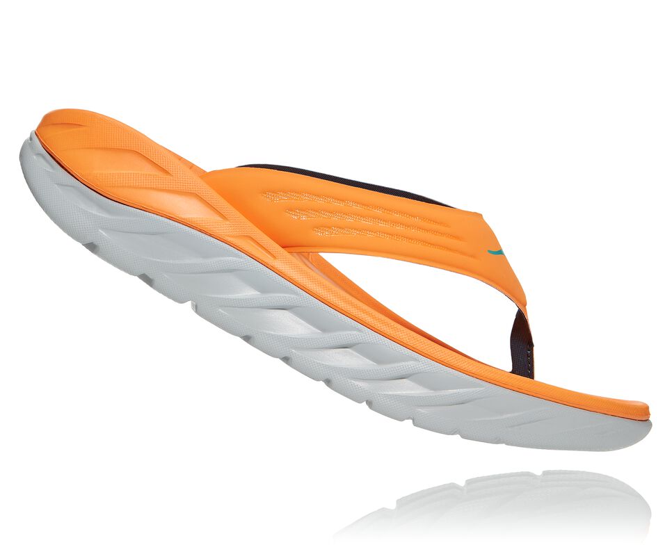 Hoka One One ORA Recovery Flip Flop Herr Orange | 58LAMHCJK