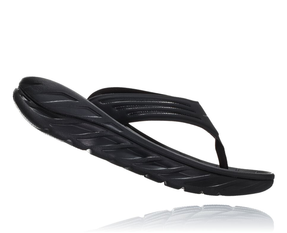 Hoka One One ORA Recovery Flip Flop Herr Svarta Mörk | 67XTMZNGK