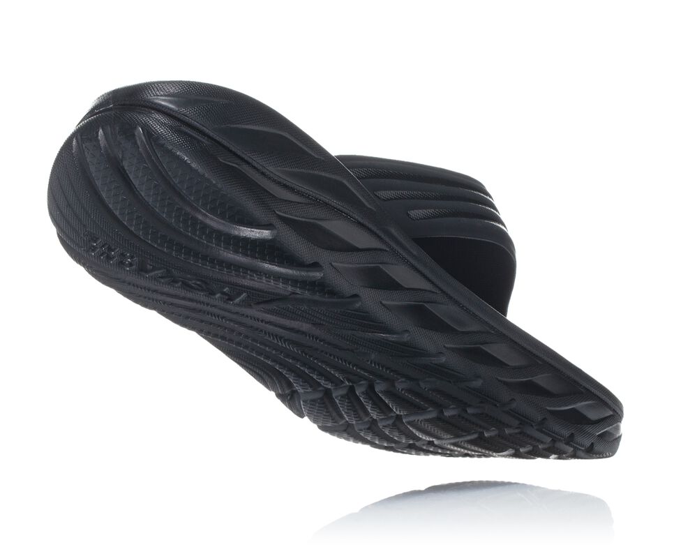 Hoka One One ORA Recovery Flip Flop Herr Svarta Mörk | 67XTMZNGK