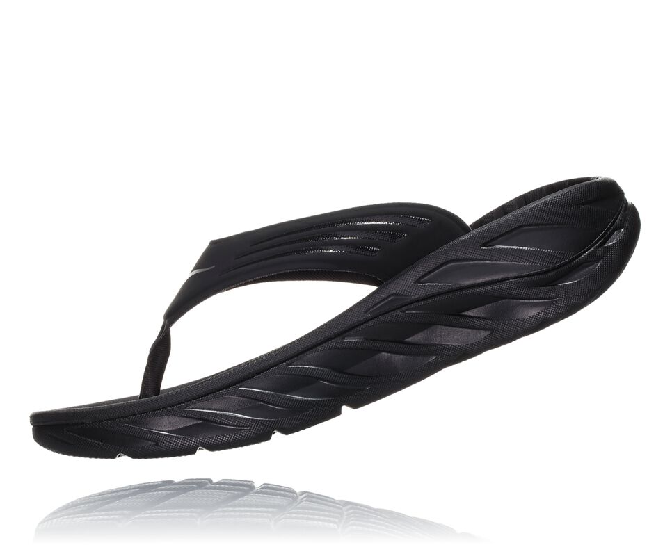 Hoka One One ORA Recovery Flip Flop Herr Svarta Mörk | 67XTMZNGK