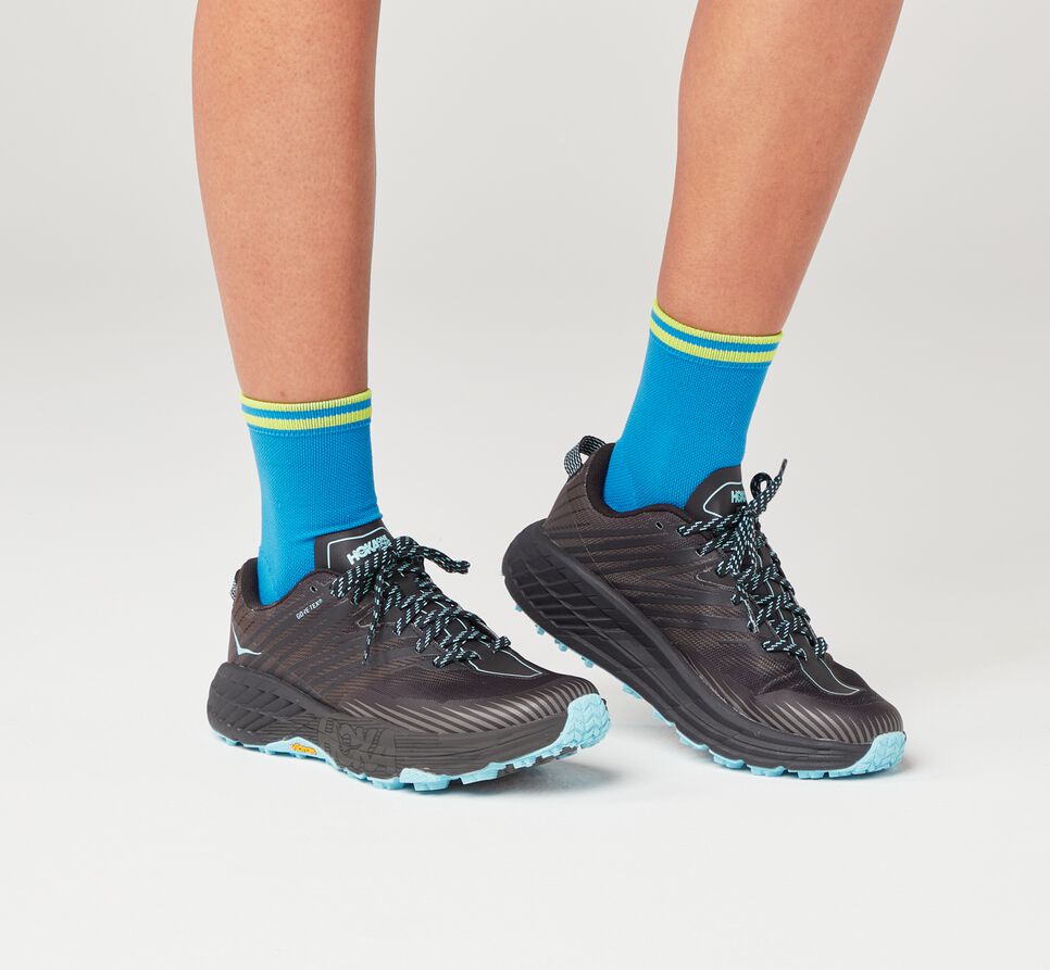 Hoka One One Performance Crew Strumpor Unisex Blå | 98IOHAURM