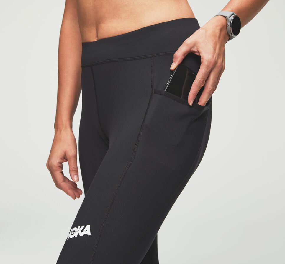 Hoka One One Performance Crop Tight Leggings Dam Svarta | 29LRUBEAS