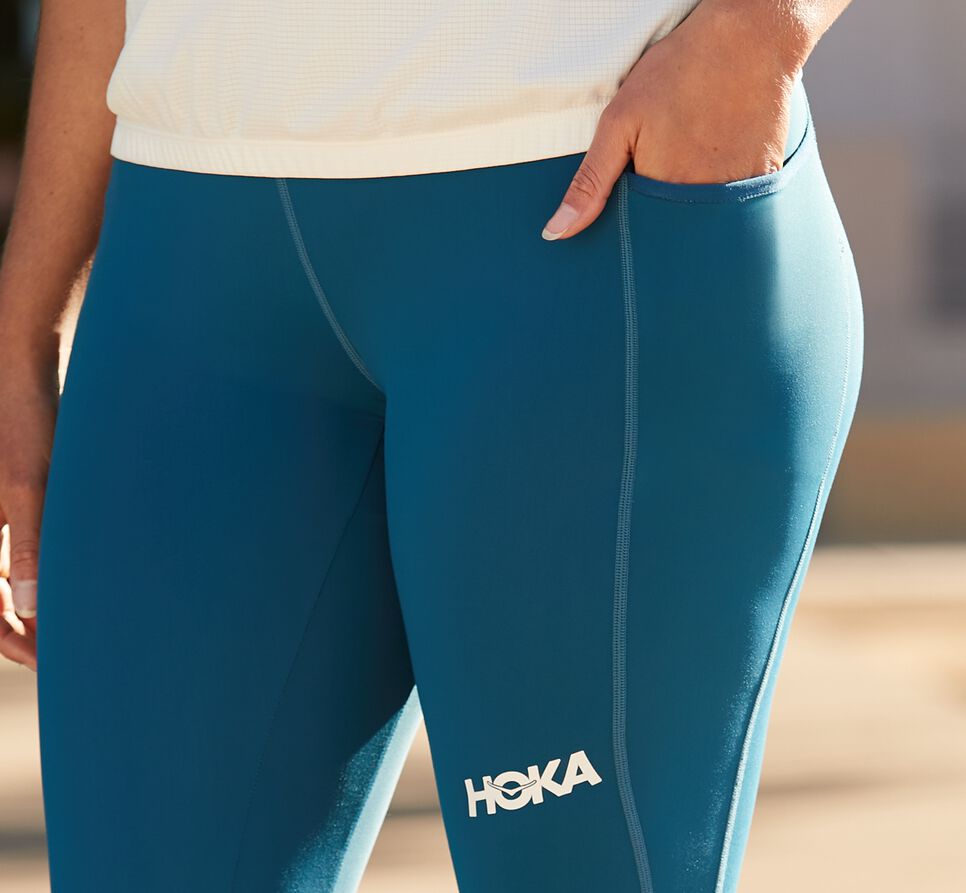 Hoka One One Performance Crop Tight Leggings Dam Blå | 45UQDJZMY