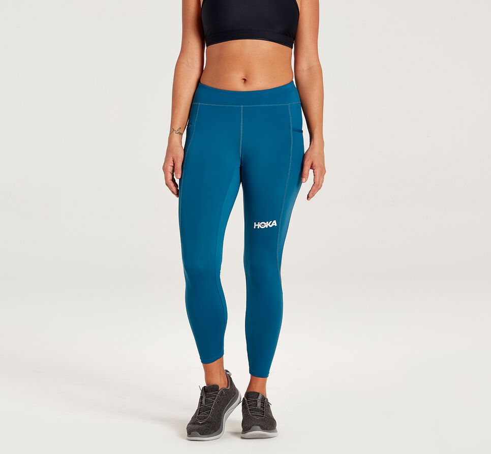 Hoka One One Performance Crop Tight Leggings Dam Blå | 45UQDJZMY