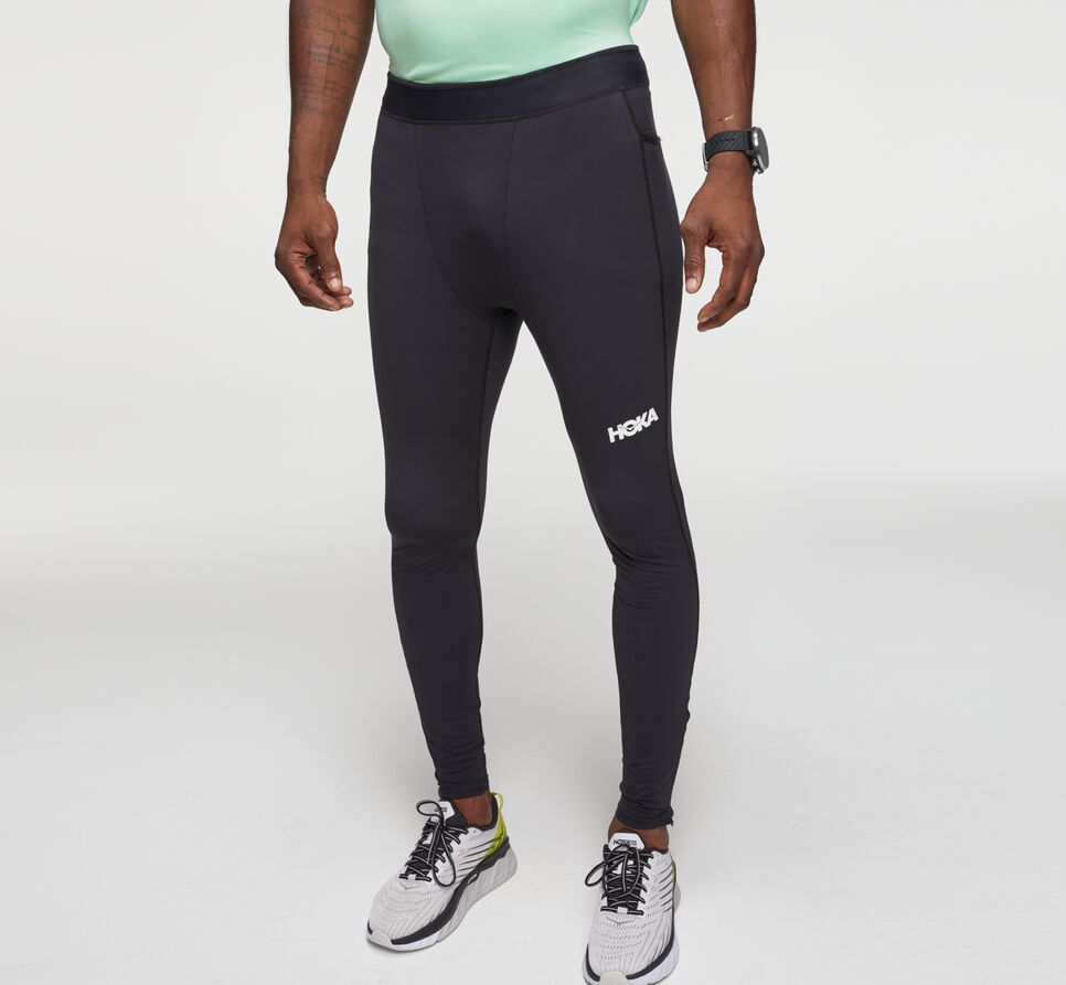 Hoka One One Performance Full Length Tight Leggings Herr Svarta | 32NITQBUO