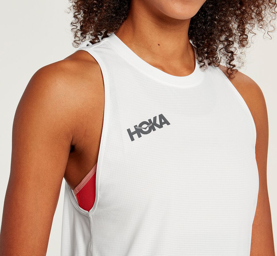 Hoka One One Performance Utility Tank Löparlinnen Dam Vita | 61WXESQZB