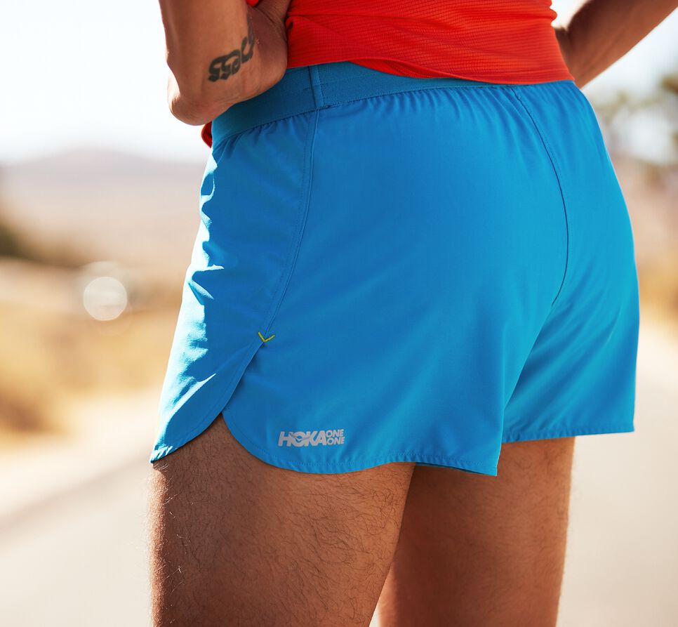 Hoka One One Performance Woven 2" Korta Shorts Herr Blå | 20JNHSEFO