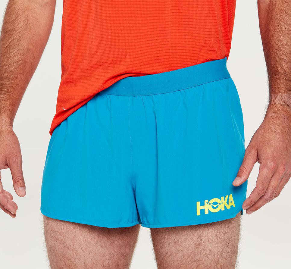 Hoka One One Performance Woven 2" Korta Shorts Herr Blå | 20JNHSEFO