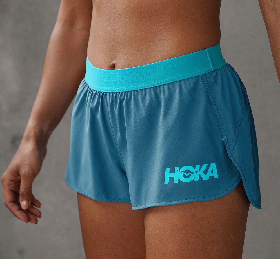 Hoka One One Performance Woven 2" Korta Shorts Dam Real Teal | 27ASPGZNK