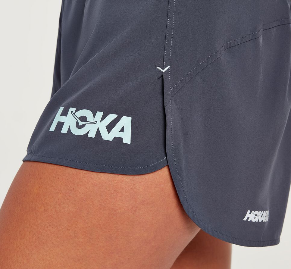 Hoka One One Performance Woven 2" Korta Shorts Dam Blå | 63BTVUIFH