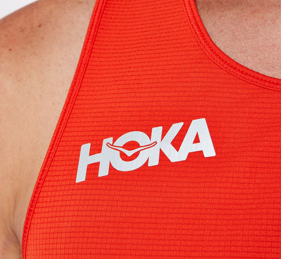 Hoka One One Singlet Löpartopp Herr Fiesta | 70ONQAGHF