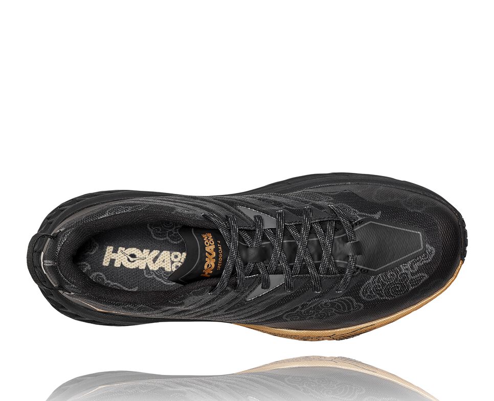 Hoka One One Speedgoat 4 CNY Trail löparskor Unisex Svarta Guld | 18JCRMOTK