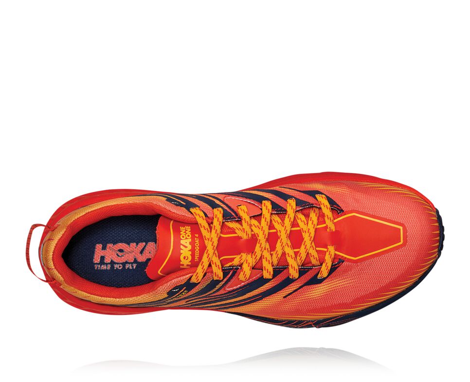 Hoka One One Speedgoat 4 GORE-TEX Trail löparskor Herr Röda Guld | 10IEJHPYN