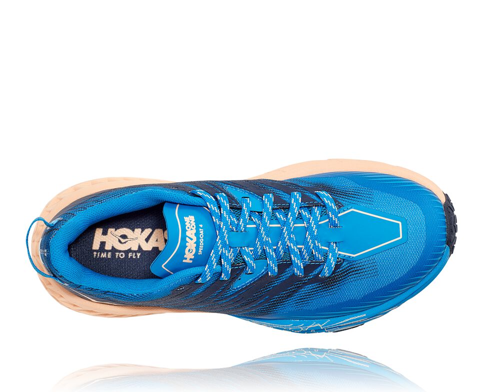 Hoka One One Speedgoat 4 Trail löparskor Dam Indigo Aprikos | 60DHPYNBR