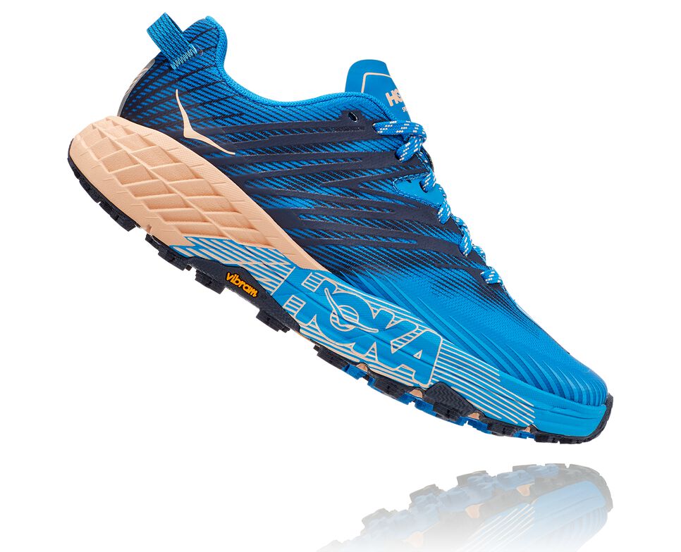 Hoka One One Speedgoat 4 Trail löparskor Dam Indigo Aprikos | 60DHPYNBR