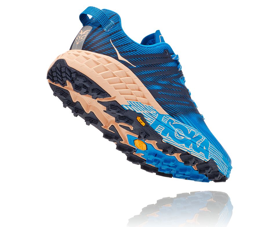 Hoka One One Speedgoat 4 Trail löparskor Dam Indigo Aprikos | 60DHPYNBR