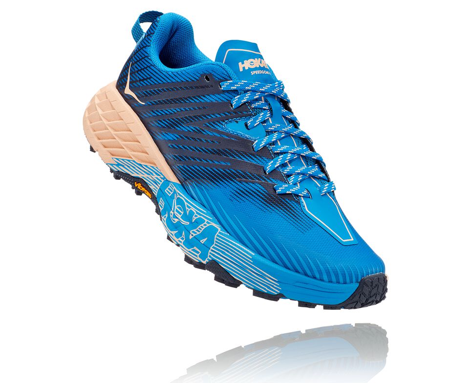 Hoka One One Speedgoat 4 Trail löparskor Dam Indigo Aprikos | 60DHPYNBR