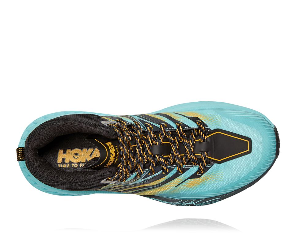 Hoka One One Speedgoat Mid GORE-TEX 2 Trail löparskor Dam Antigua Sand / Golden Rod | 08DLBZAMH