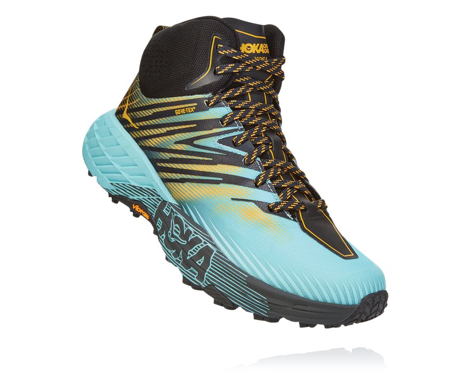 Hoka One One Speedgoat Mid GORE-TEX 2 Trail löparskor Dam Antigua Sand / Golden Rod | 08DLBZAMH