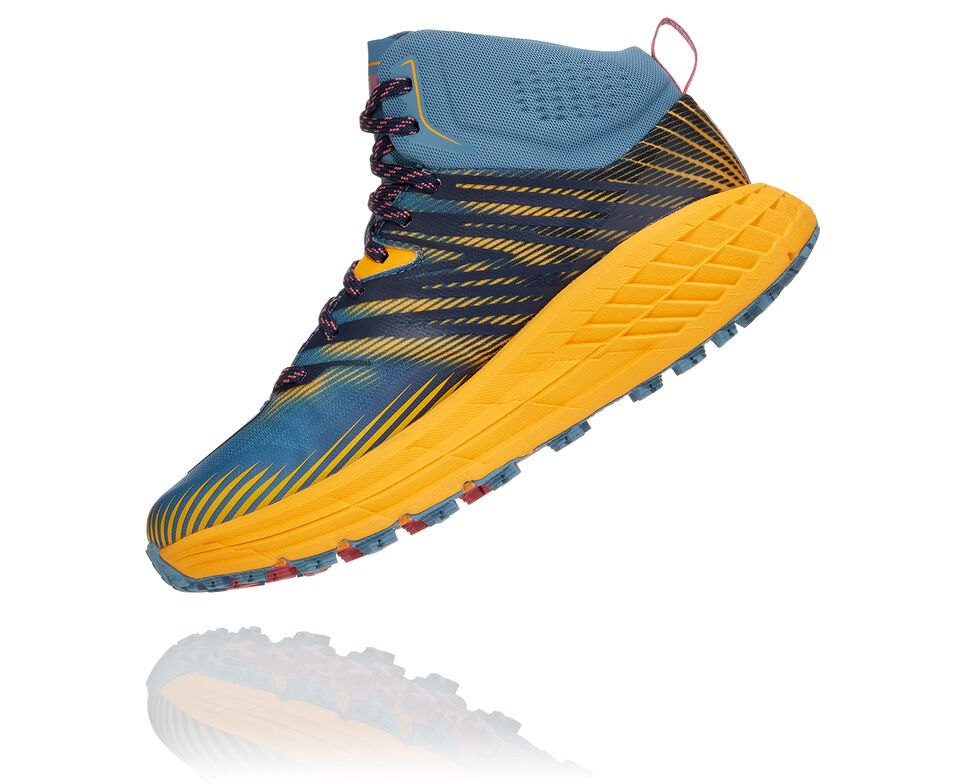 Hoka One One Speedgoat Mid GORE-TEX 2 Trail löparskor Dam Blå | 85HQKBPRW