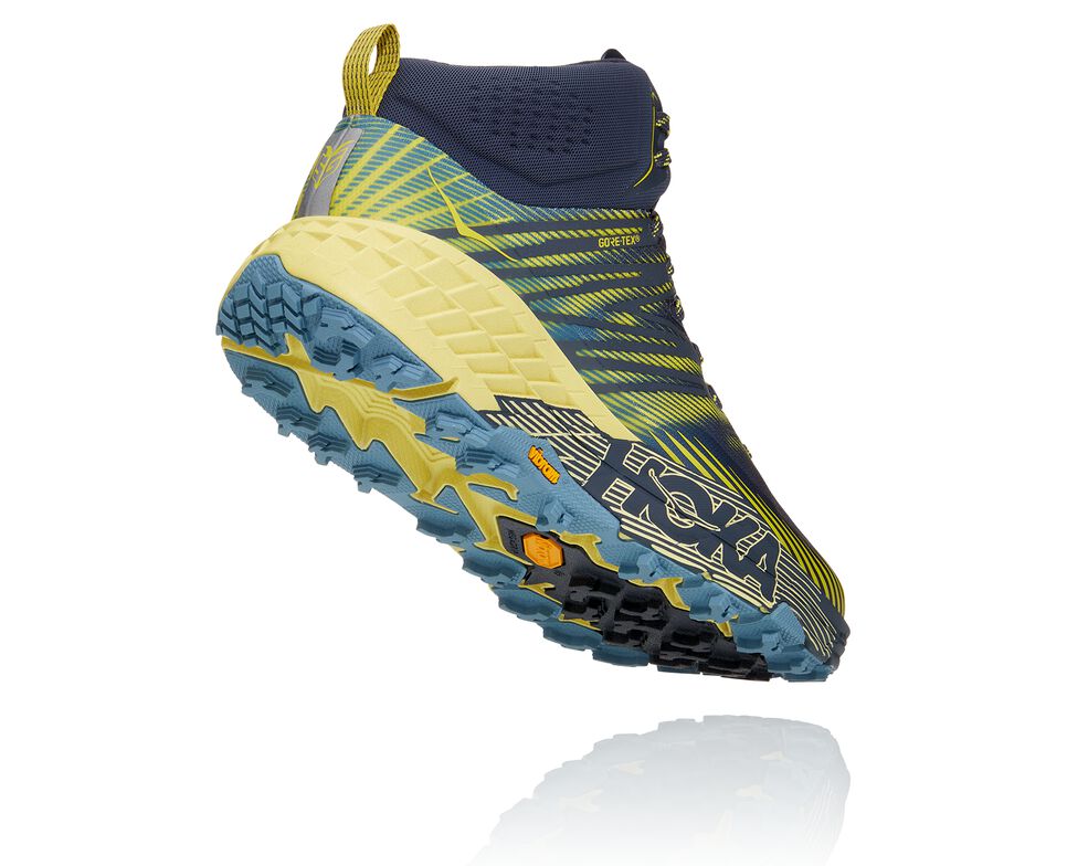 Hoka One One Speedgoat Mid GORE-TEX 2 Vandringskängor Herr Svarta Blå | 07NBOHCZI