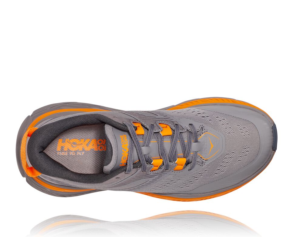 Hoka One One Stinson Atr 6 Trail löparskor Herr Frost Gray / Bright Marigold | 49UYOCLFM