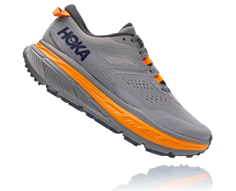 Hoka One One Stinson Atr 6 Trail löparskor Herr Frost Gray / Bright Marigold | 49UYOCLFM