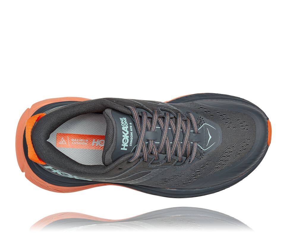 Hoka One One Stinson Atr 6 Trail löparskor Dam Castlerock / Cantaloupe | 70UAMFZYS