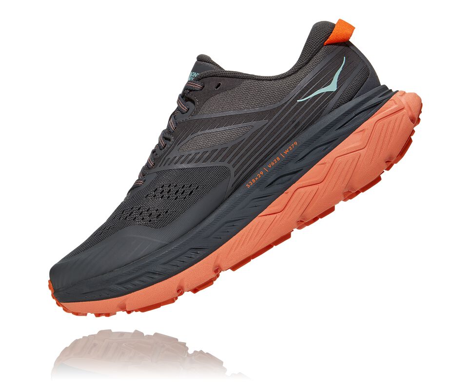 Hoka One One Stinson Atr 6 Trail löparskor Dam Castlerock / Cantaloupe | 70UAMFZYS