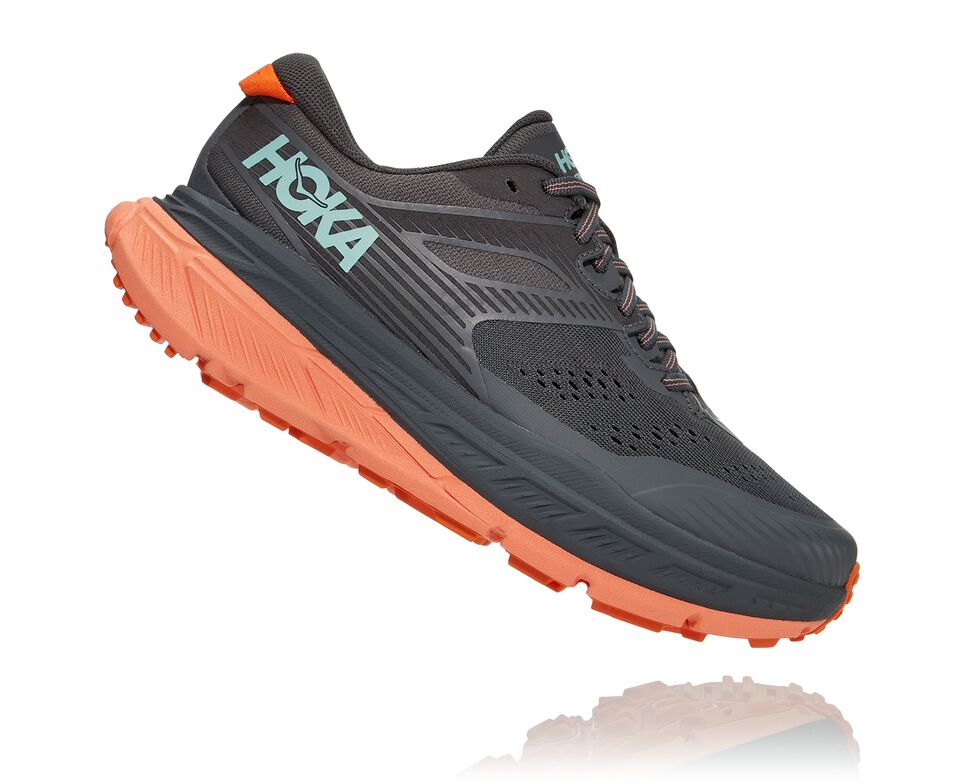 Hoka One One Stinson Atr 6 Trail löparskor Dam Castlerock / Cantaloupe | 70UAMFZYS