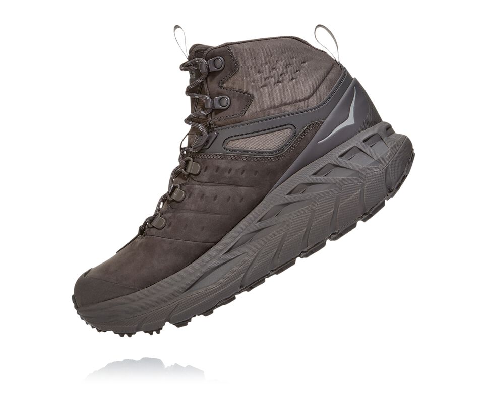 Hoka One One Stinson Mid GORE-TEX Vandringskängor Herr Mörkgrå | 42ECTQFON