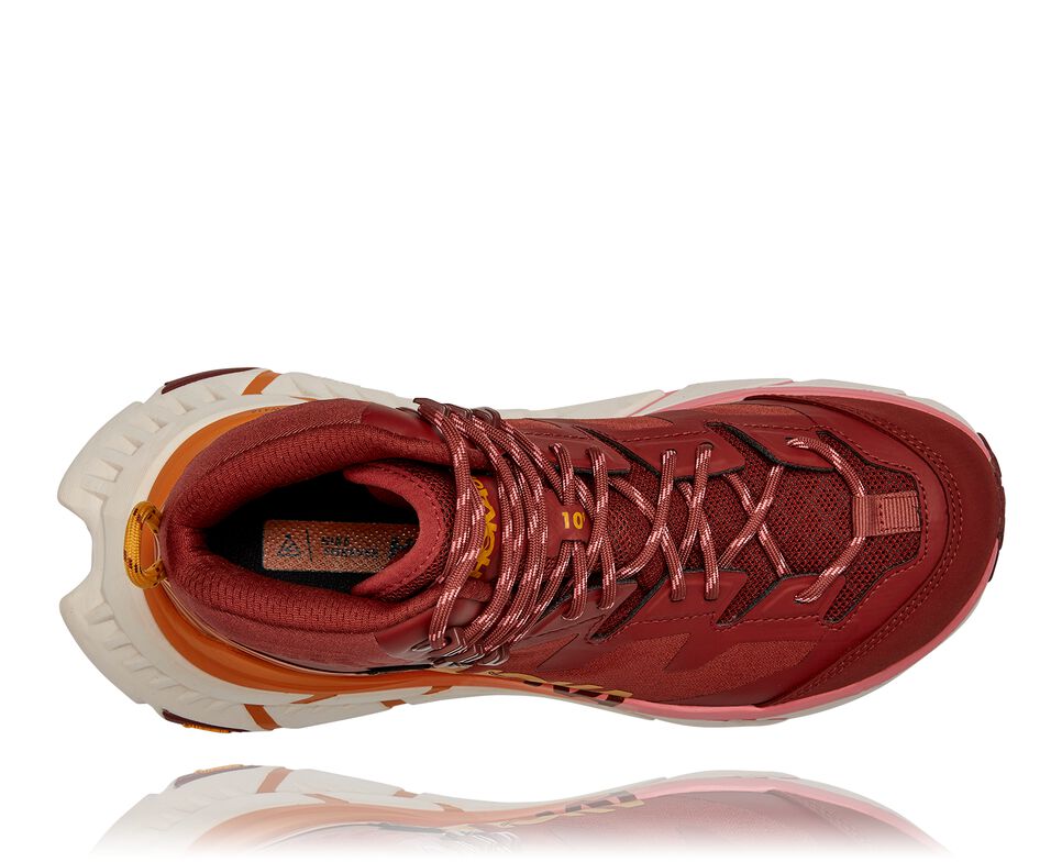 Hoka One One TenNine Hike GORE-TEX Vandringskängor Dam Cherry Mahogany / Strawberry Ice | 69SVGXBUA