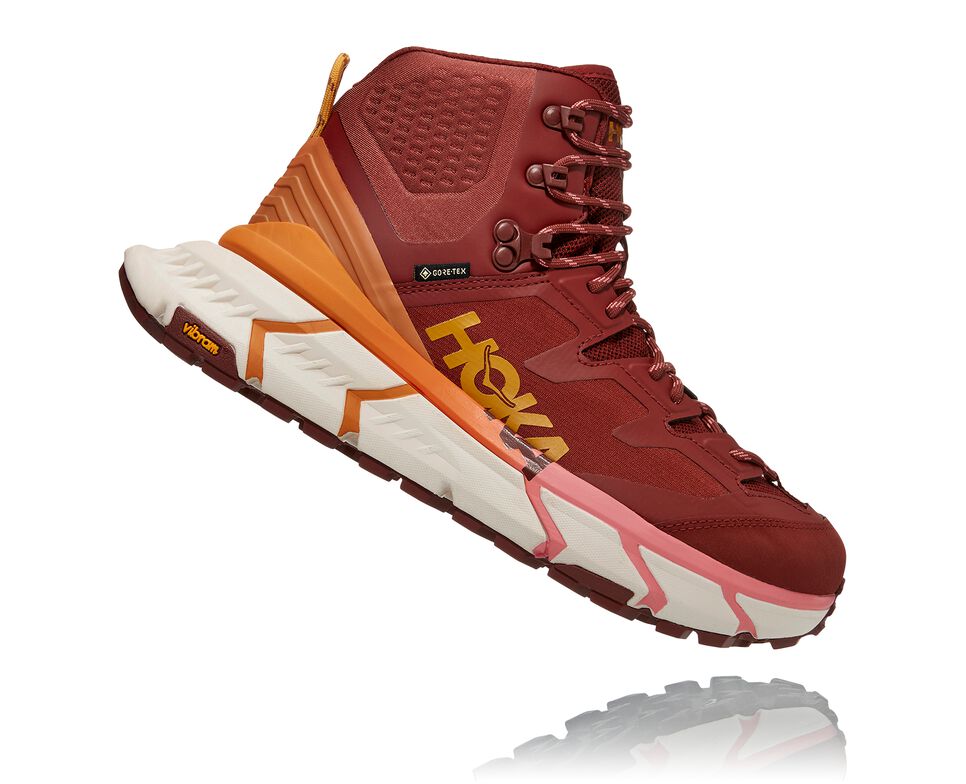 Hoka One One TenNine Hike GORE-TEX Vandringskängor Dam Cherry Mahogany / Strawberry Ice | 69SVGXBUA