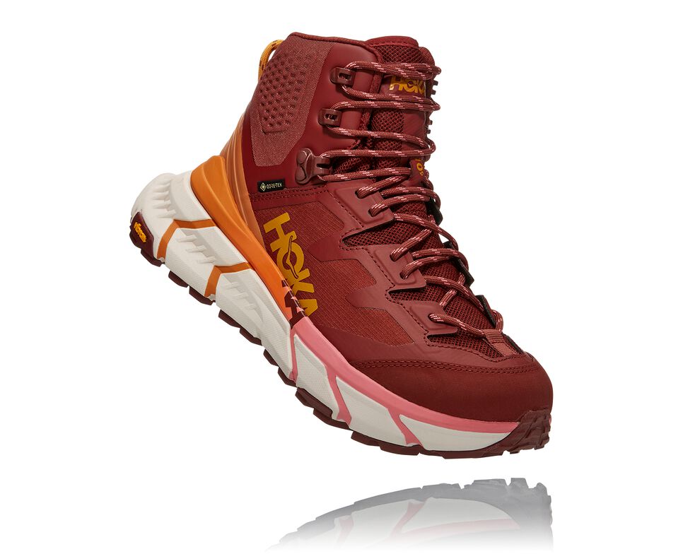 Hoka One One TenNine Hike GORE-TEX Vandringskängor Dam Cherry Mahogany / Strawberry Ice | 69SVGXBUA