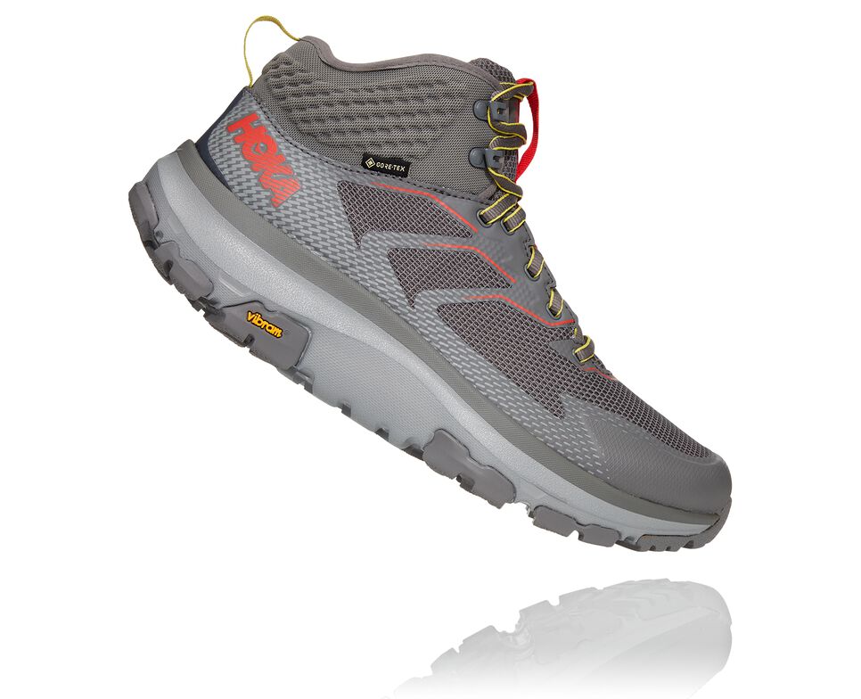 Hoka One One Toa GORE-TEX Vandringskängor Herr Charcoal Gray / Fiesta | 74JTOMEUC