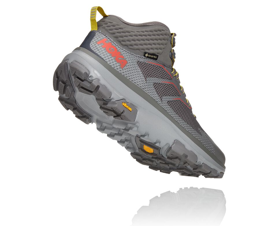 Hoka One One Toa GORE-TEX Vandringskängor Herr Charcoal Gray / Fiesta | 74JTOMEUC