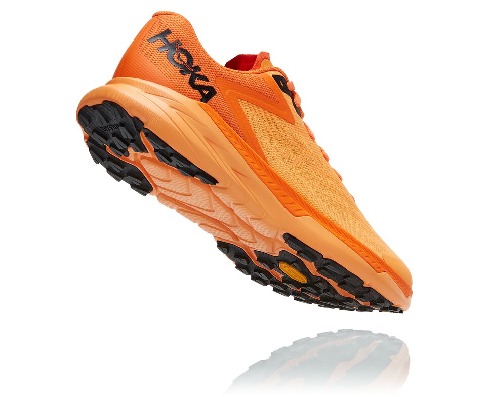 Hoka One One Zinal Trail löparskor Herr Orange Orange | 86NVRDZKJ