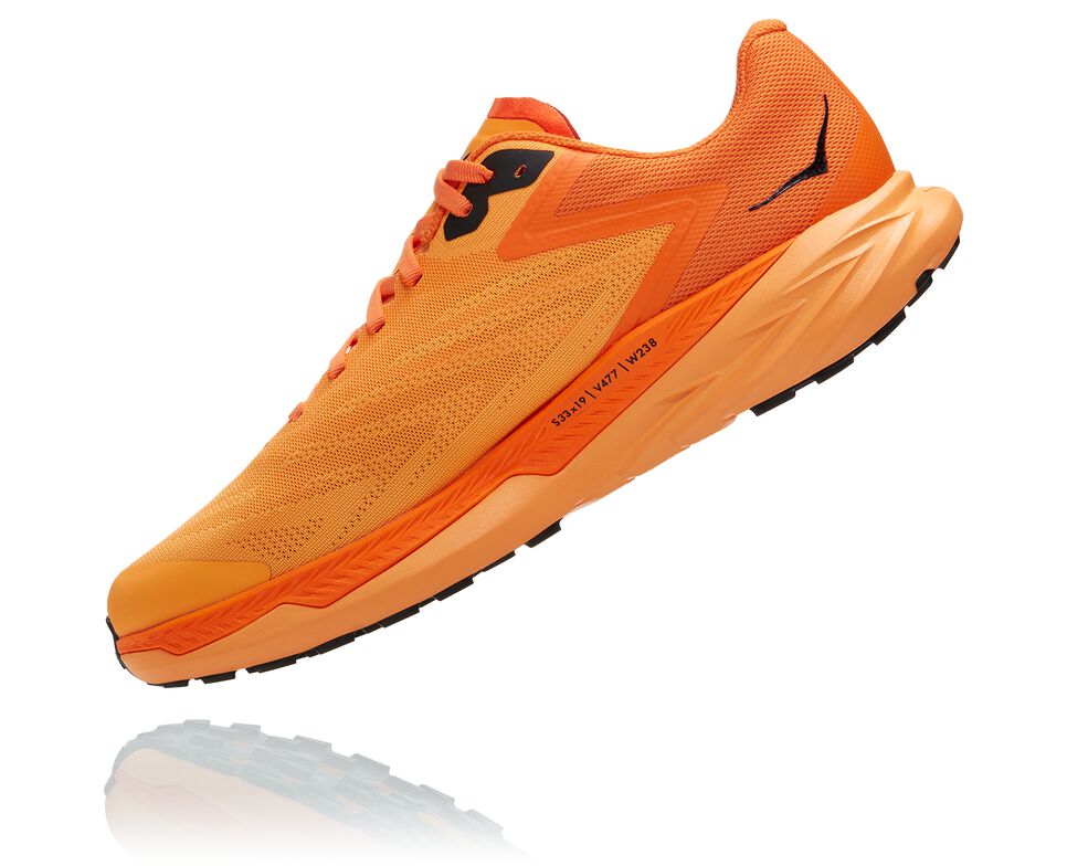 Hoka One One Zinal Trail löparskor Herr Orange Orange | 86NVRDZKJ